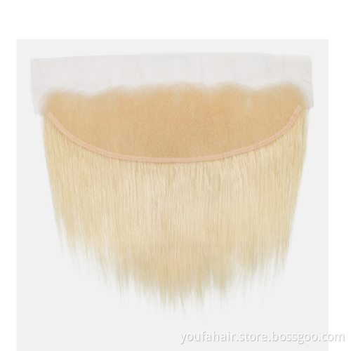 Top Quality 100% Cuticle Aligned Virgin Hair Vendor Blonde HD Lace Frontal Natural Raw Human Hair 613 Blonde Color Lace Frontal
